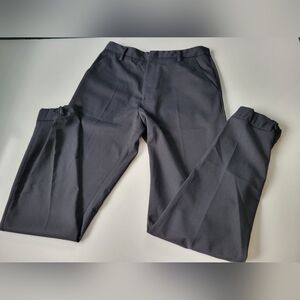 Enzo Elasticated Cuffs Men's Wool Blend Black Pants Waist 30